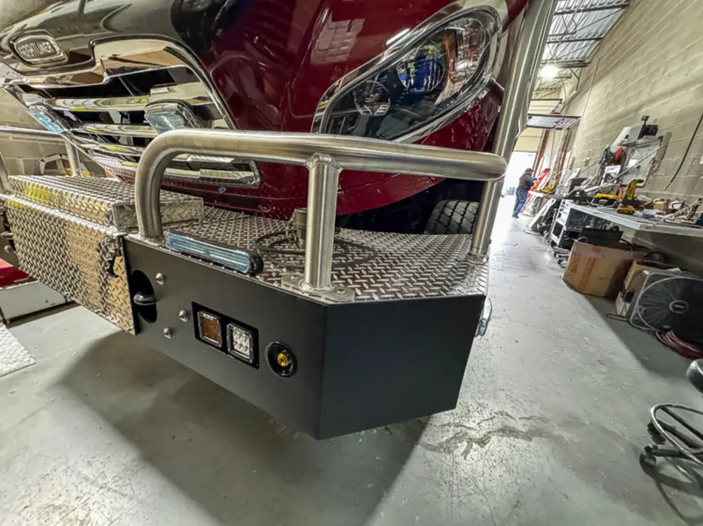 Open compartment interior during fabrication, photo 34 of 303.